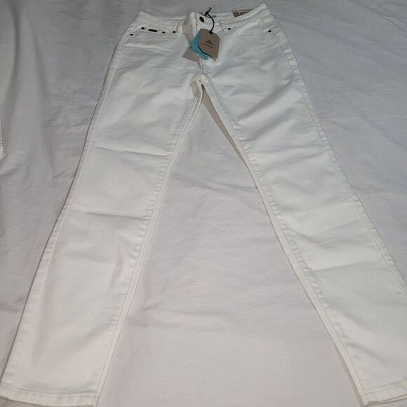 NWT prAna Jeans Womens White Sienna Fitted Stretch 5 Pocket Size 12 New - Picture 8 of 9